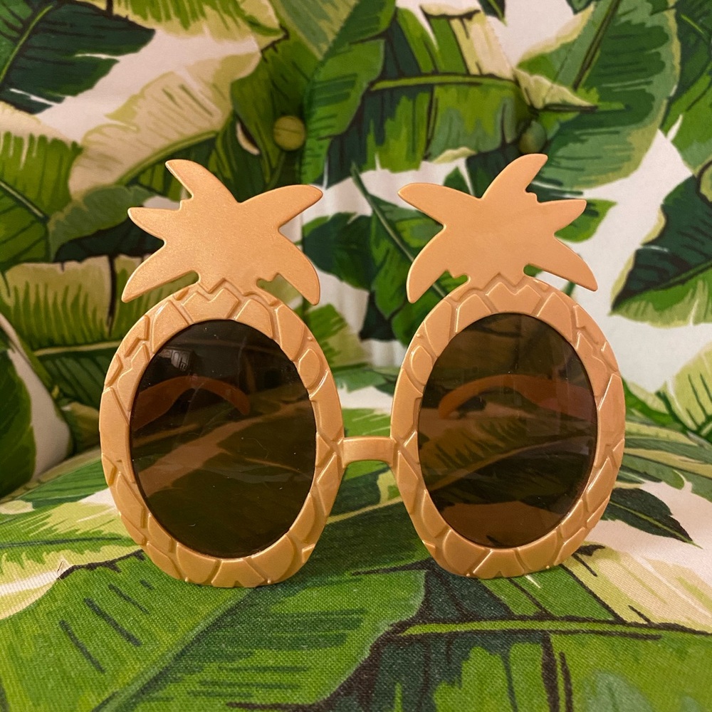 Pineapple Sunglasses Trendy Gold